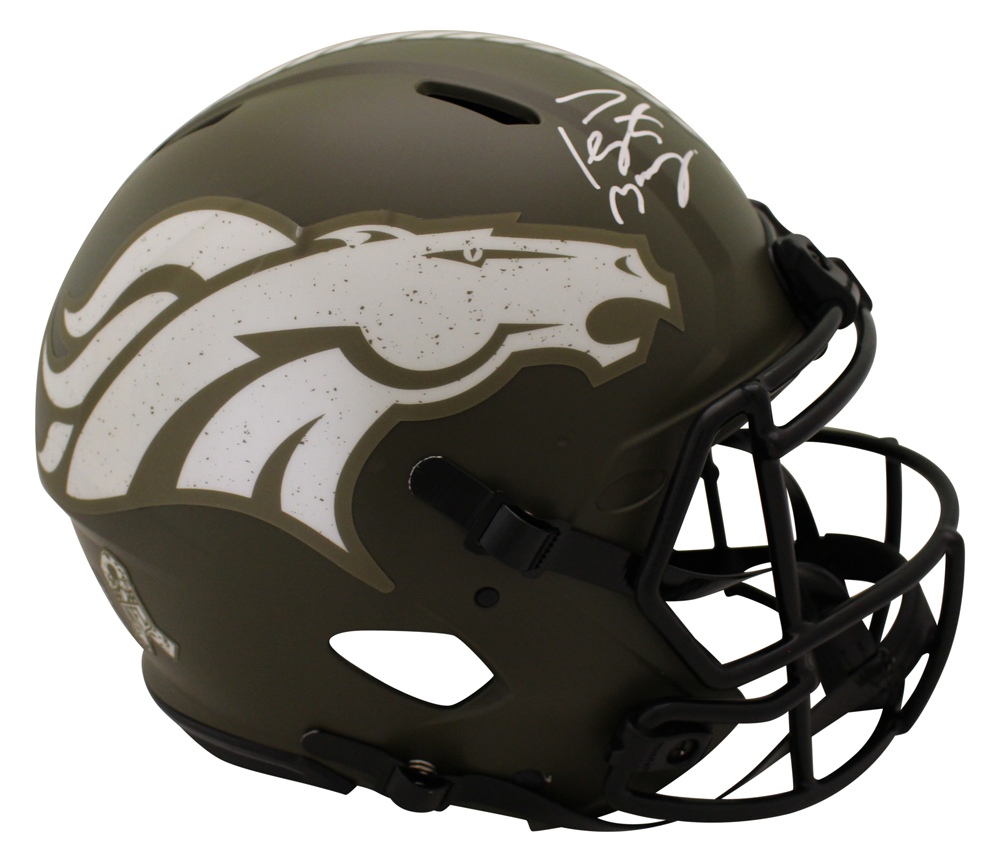 Peyton Manning Signed Denver Broncos Authentic Salute Helmet FAN