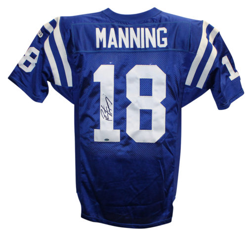Peyton Manning Autographed Indianapolis Colts Wilson Blue 46 Jersey MM 11940