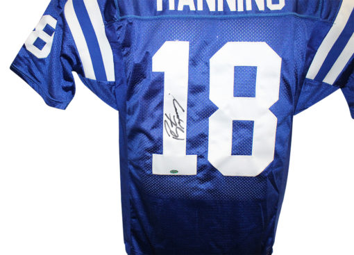 Peyton Manning Autographed Indianapolis Colts Wilson Blue 46 Jersey MM 11940