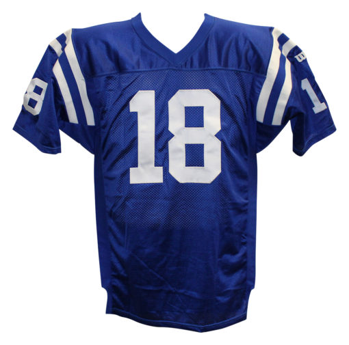 Peyton Manning Autographed Indianapolis Colts Wilson Blue 46 Jersey MM 11940