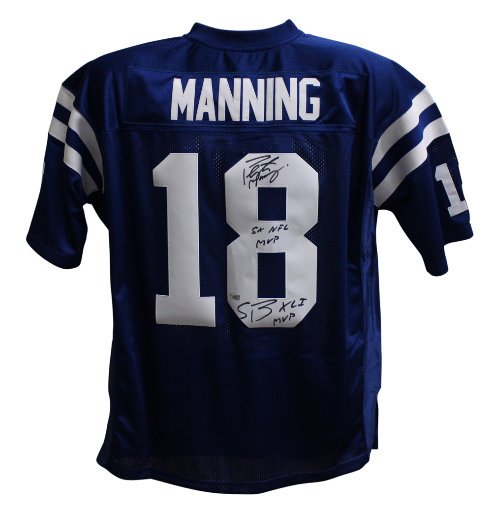 Peyton Manning Signed Indianapolis Colts Mitchell & Ness 2XL Jersey FAN 27691