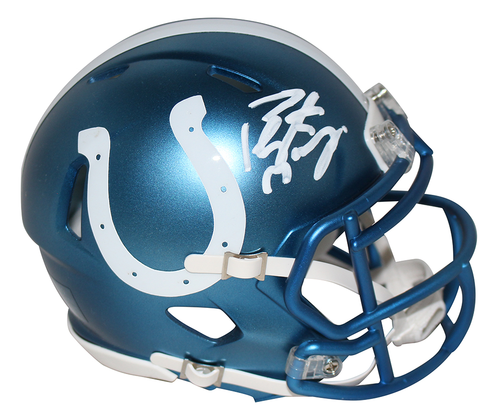 Peyton Manning Autographed Indianapolis Colts Blaze Mini Helmet FAN 29849