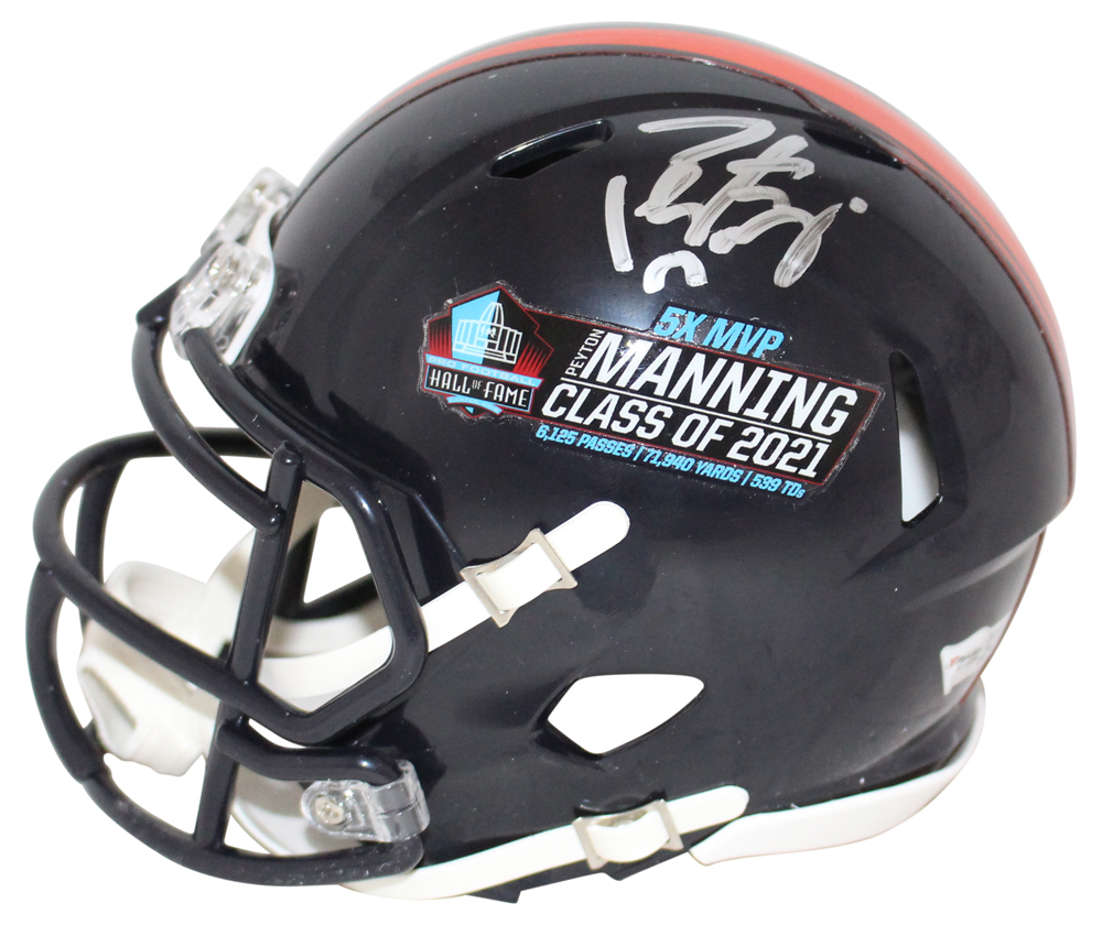 Peyton Manning Signed Denver Broncos Commemorative Mini Helmet FAN 32330