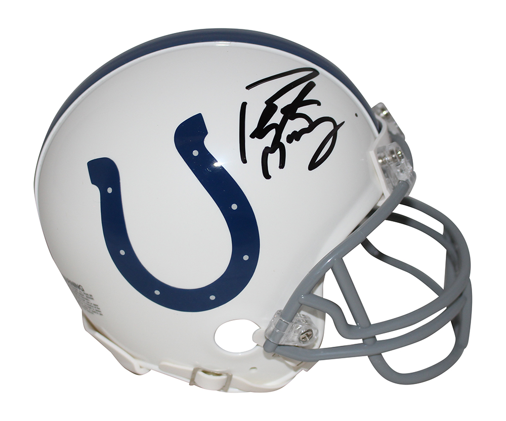 Peyton Manning Autographed/Signed Indianapolis Colts Mini Helmet FAN 29866