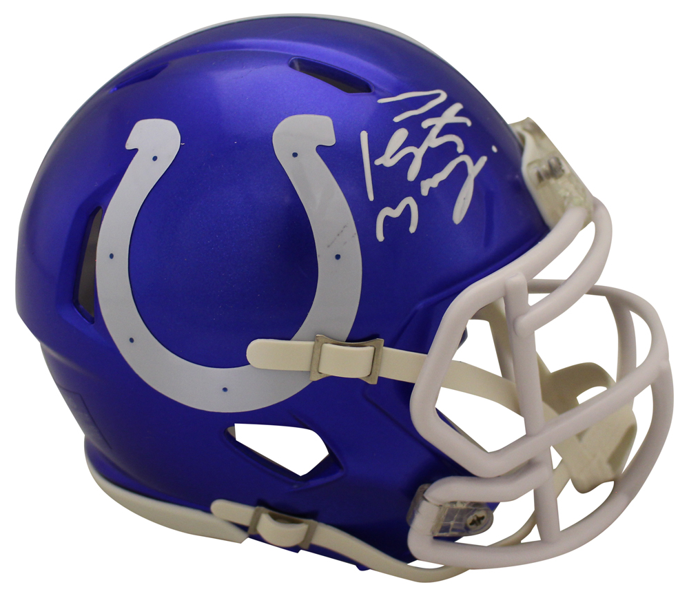 Peyton Manning Autographed Indianapolis Colts Flash Mini Helmet FAN