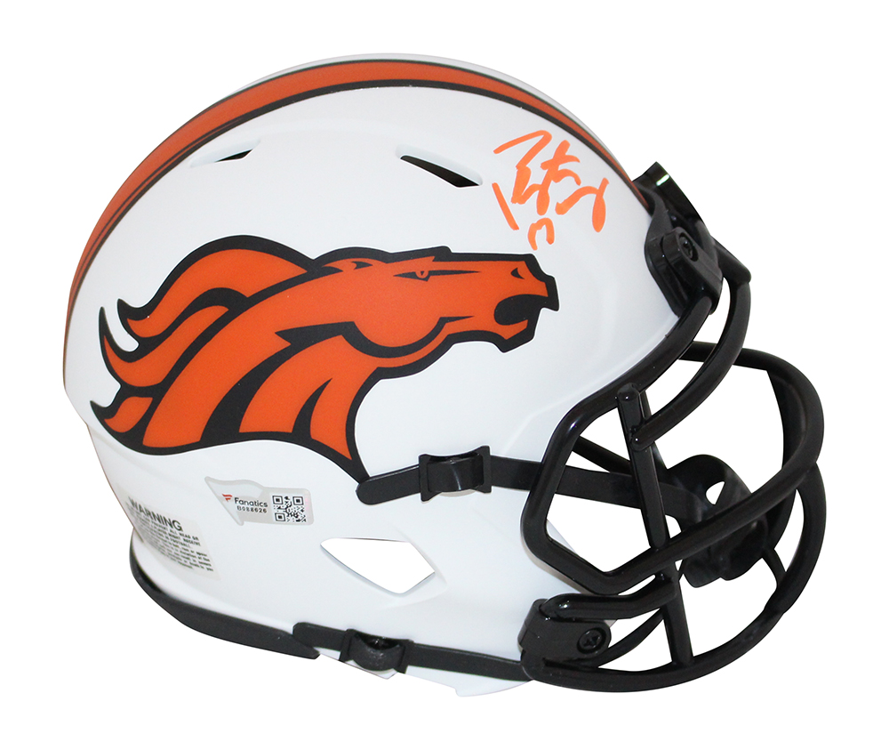 Peyton Manning Autographed Denver Broncos Lunar Mini Helmet FAN 31264