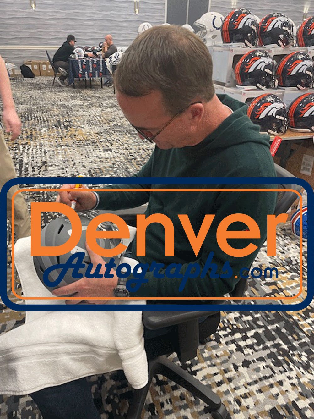 Peyton Manning Autographed Indianapolis Colts F/S Slate Helmet Fanatics 53234 6 Peyton Manning Autographed Indianapolis Colts F/S Slate Helmet Fanatics 53234