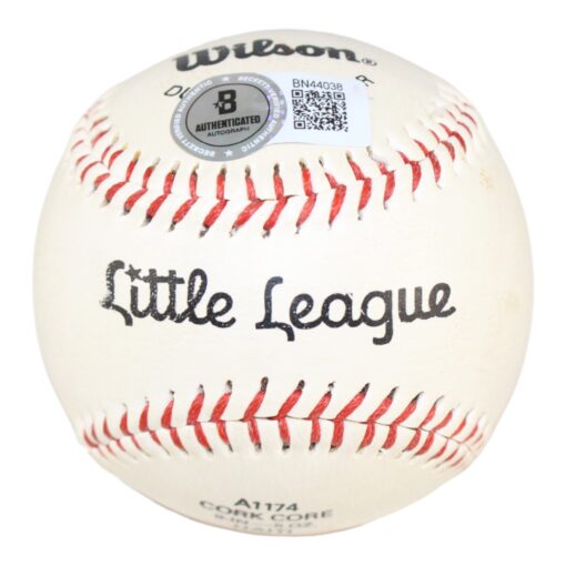 Mickey Mantle Autographed New York Yankees Baseball Little League Beckett 59438