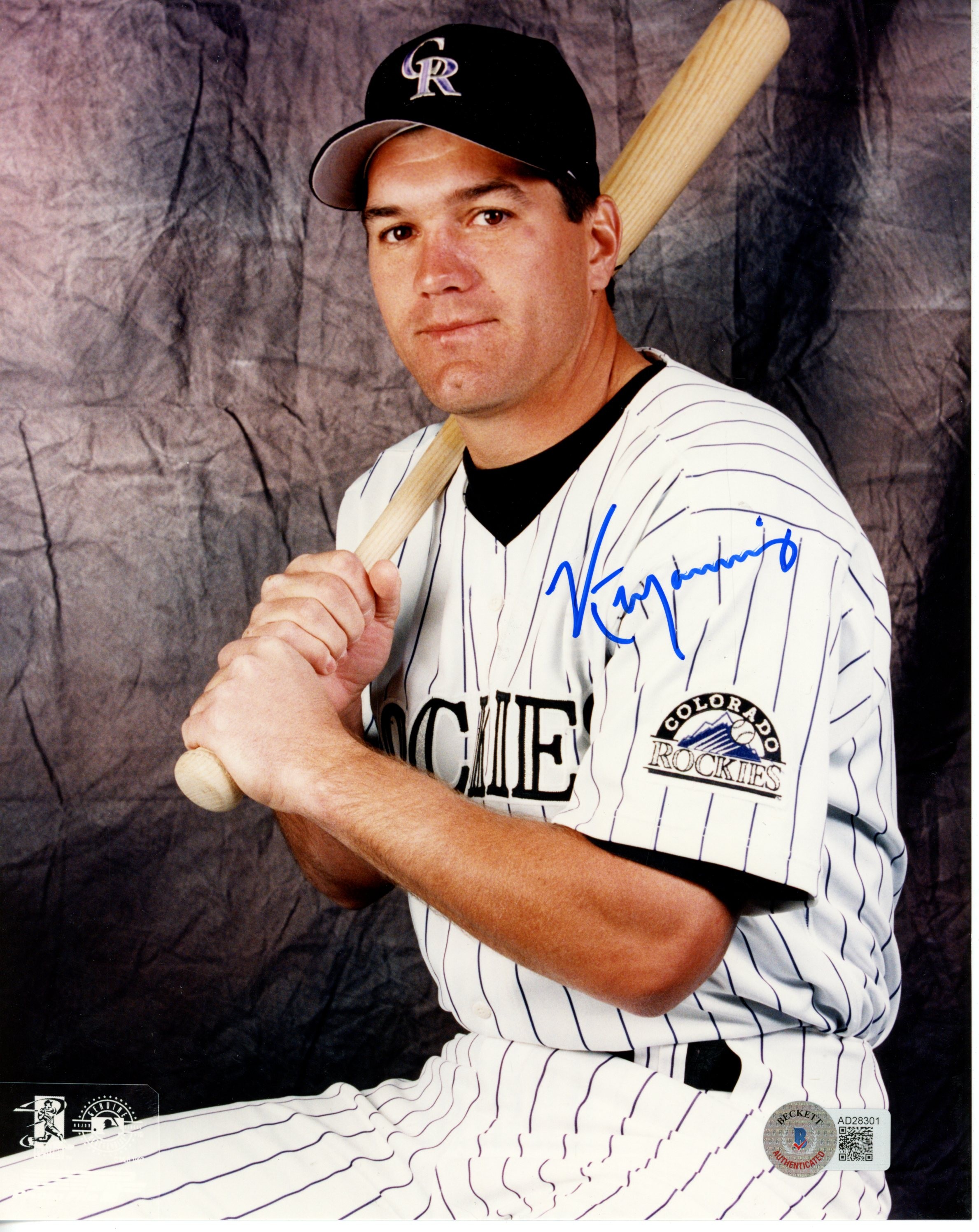 Kirt Manwaring Autographed/Signed Colorado Rockies 8x10 Photo Beckett 55886