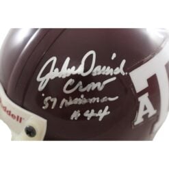 Johnny Manziel John David Crow Autographed Texas A&M Mini Helmet Beckett 58243