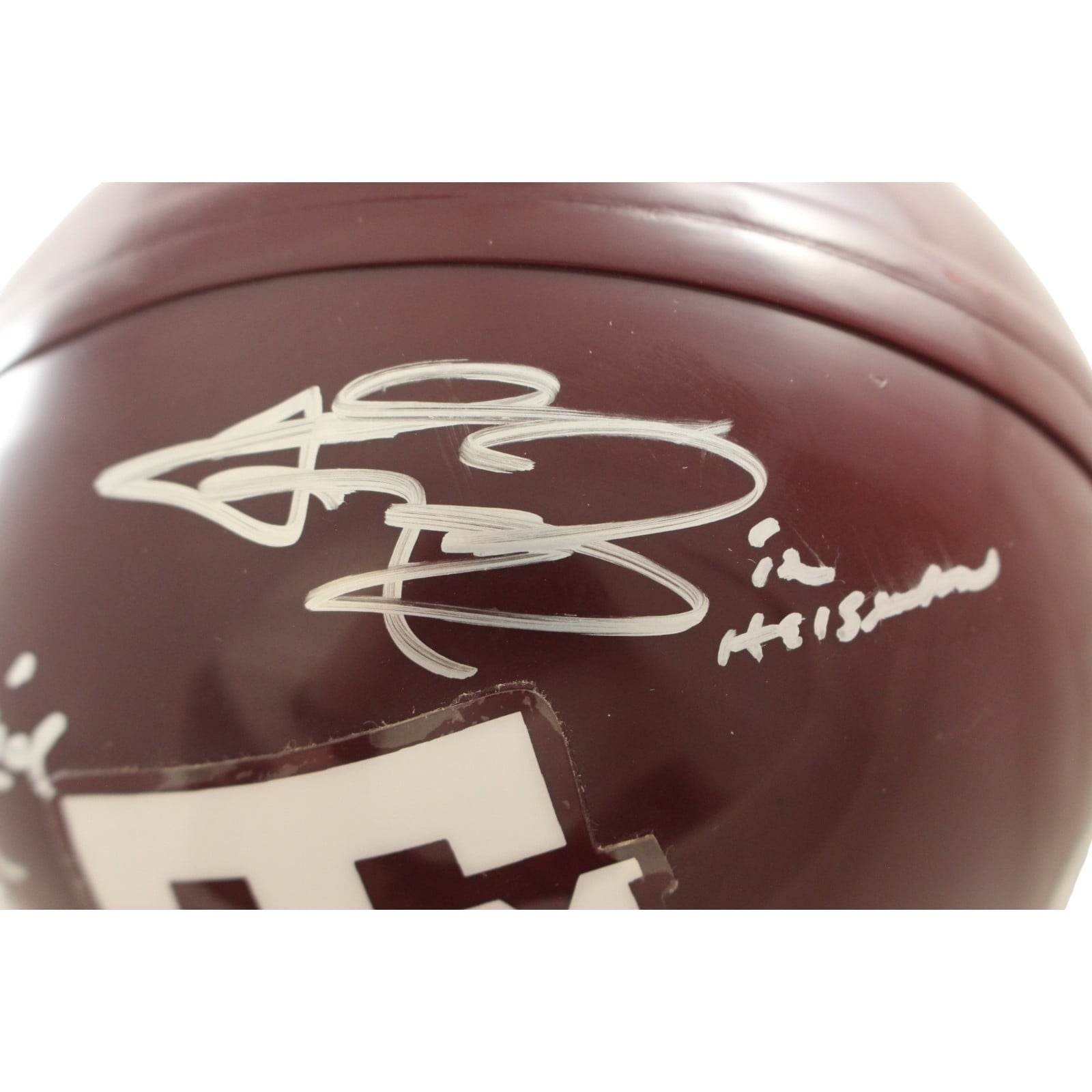 Johnny Manziel John David Crow Autographed Texas A&M Mini Helmet Beckett 58243 3 Johnny Manziel John David Crow Autographed Texas A&M Mini Helmet Beckett 58243
