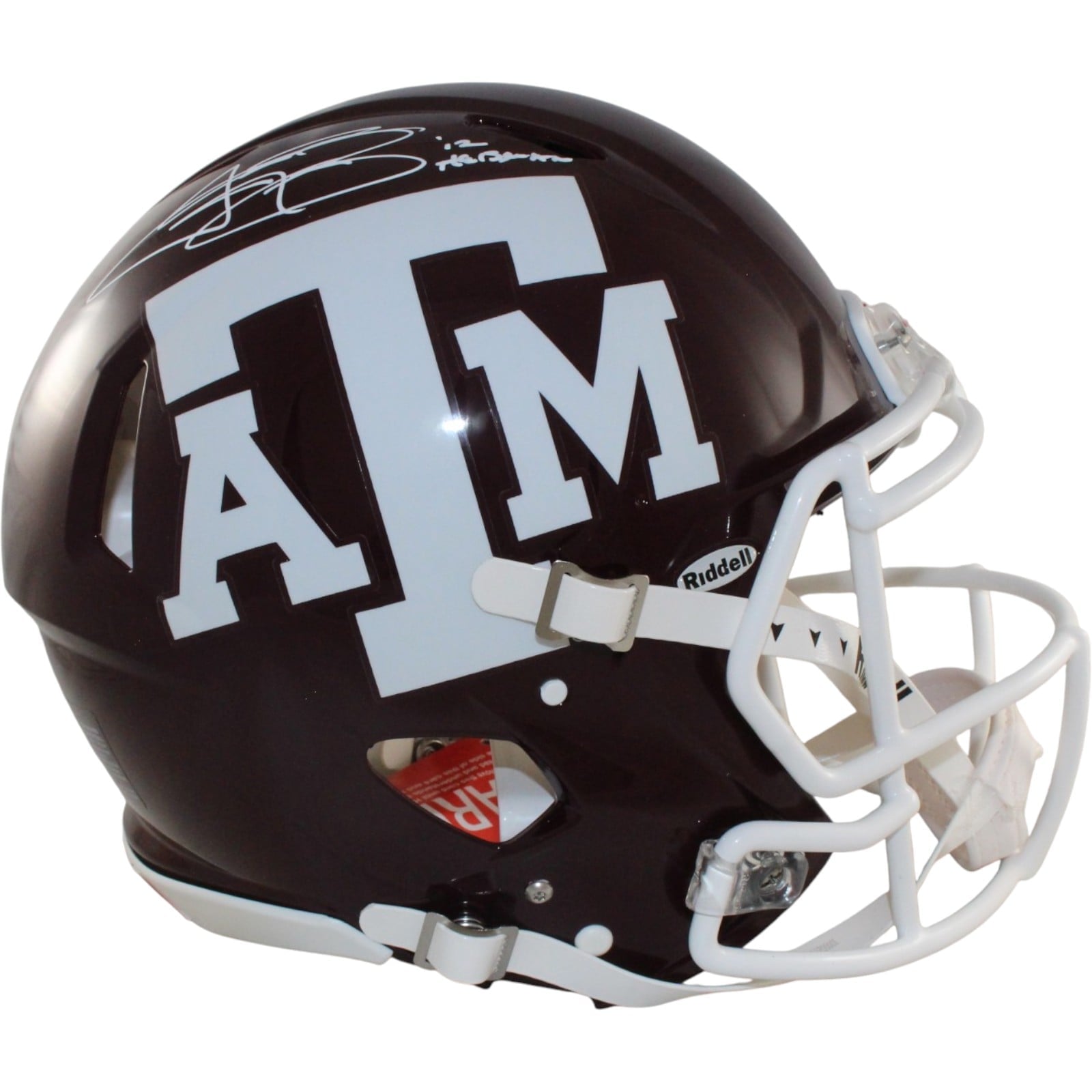 Johnny Manziel Autographed Texas A&M Authentic Helmet Heisman Beckett WIT 58251
