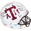 Johnny Manziel Signed Texas A&M Aggies White Replica Helmet 4 Insc BAS 26766