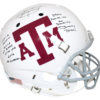 Johnny Manziel Signed Texas A&M Aggies White Replica Helmet 6 Insc BAS 26768