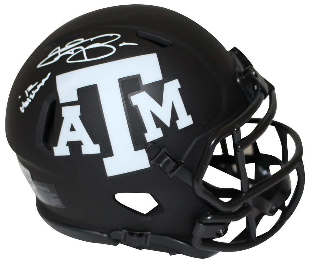 Johnny Manziel Autographed Texas A&M Eclipse Mini Helmet Heisman BAS