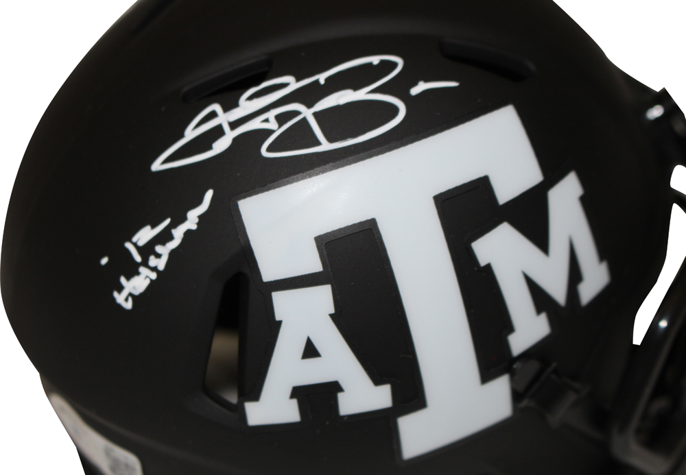Johnny Manziel Autographed Texas A&M Eclipse Mini Helmet Heisman BAS