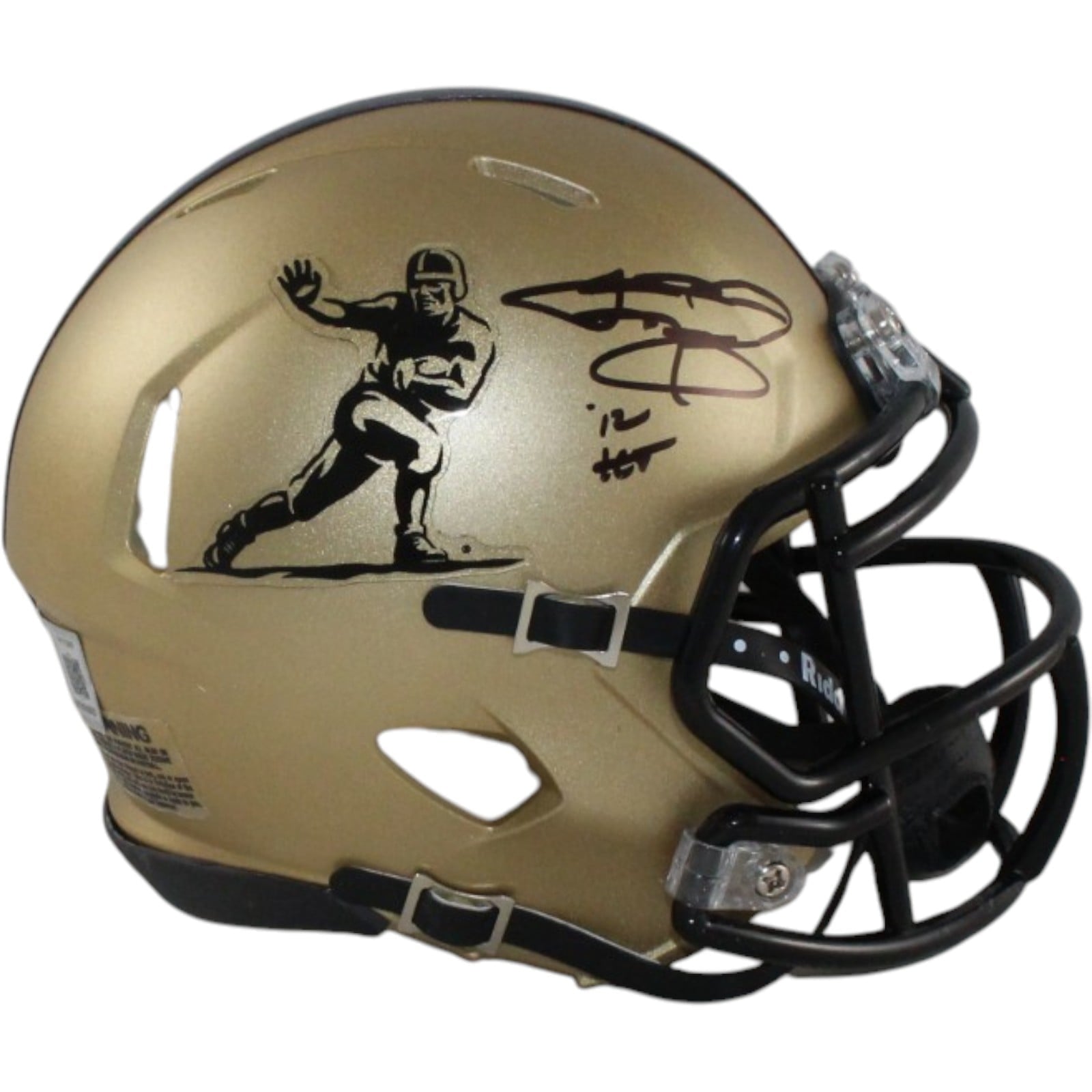 Johnny Manziel Autographed Heisman Trophy Mini Helmet Beckett Witness 58248