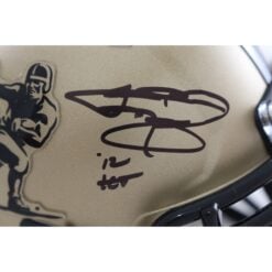 Johnny Manziel Autographed Heisman Trophy Mini Helmet Beckett Witness 58248