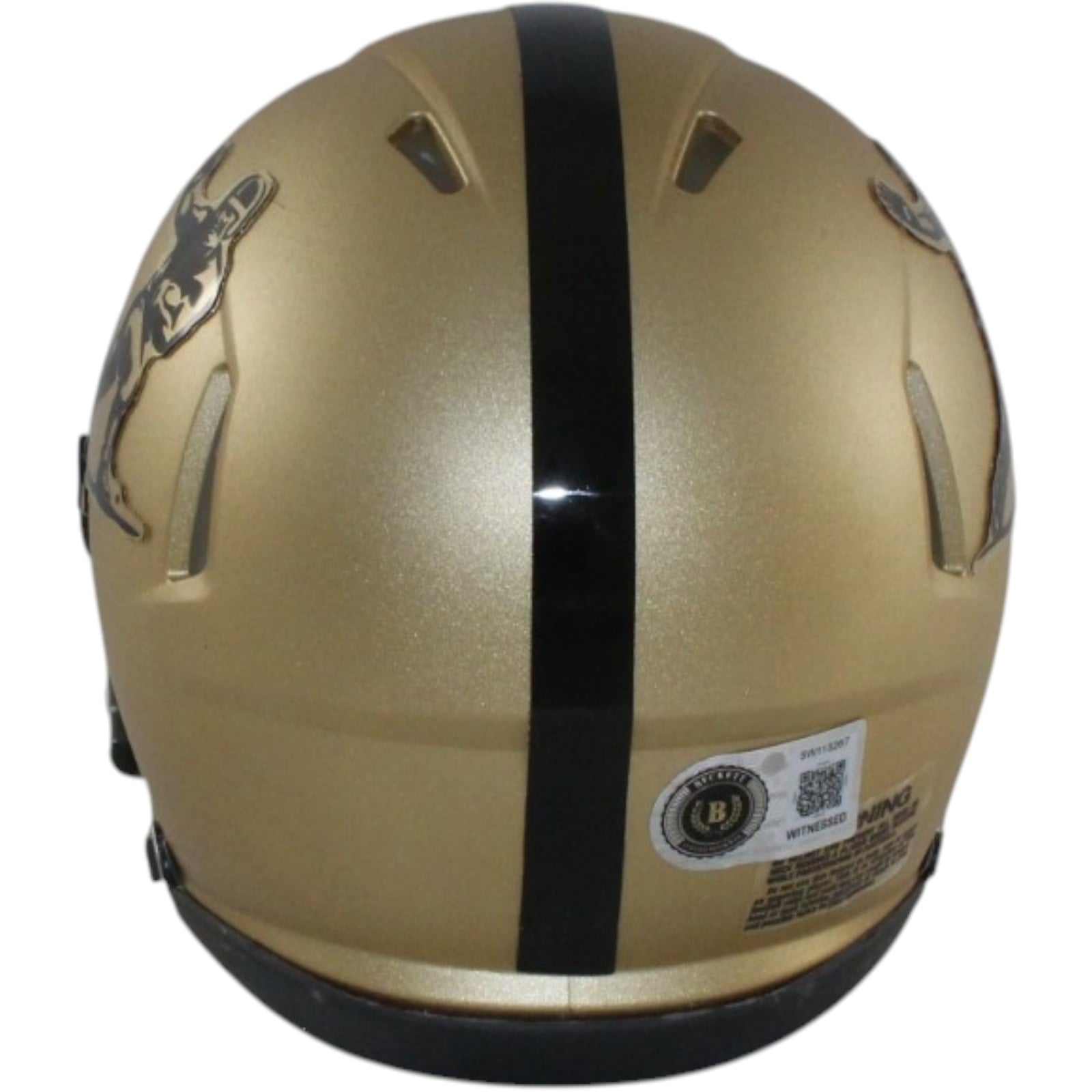 Johnny Manziel Autographed Heisman Trophy Mini Helmet Beckett Witness 58248 3 Johnny Manziel Autographed Heisman Trophy Mini Helmet Beckett Witness 58248
