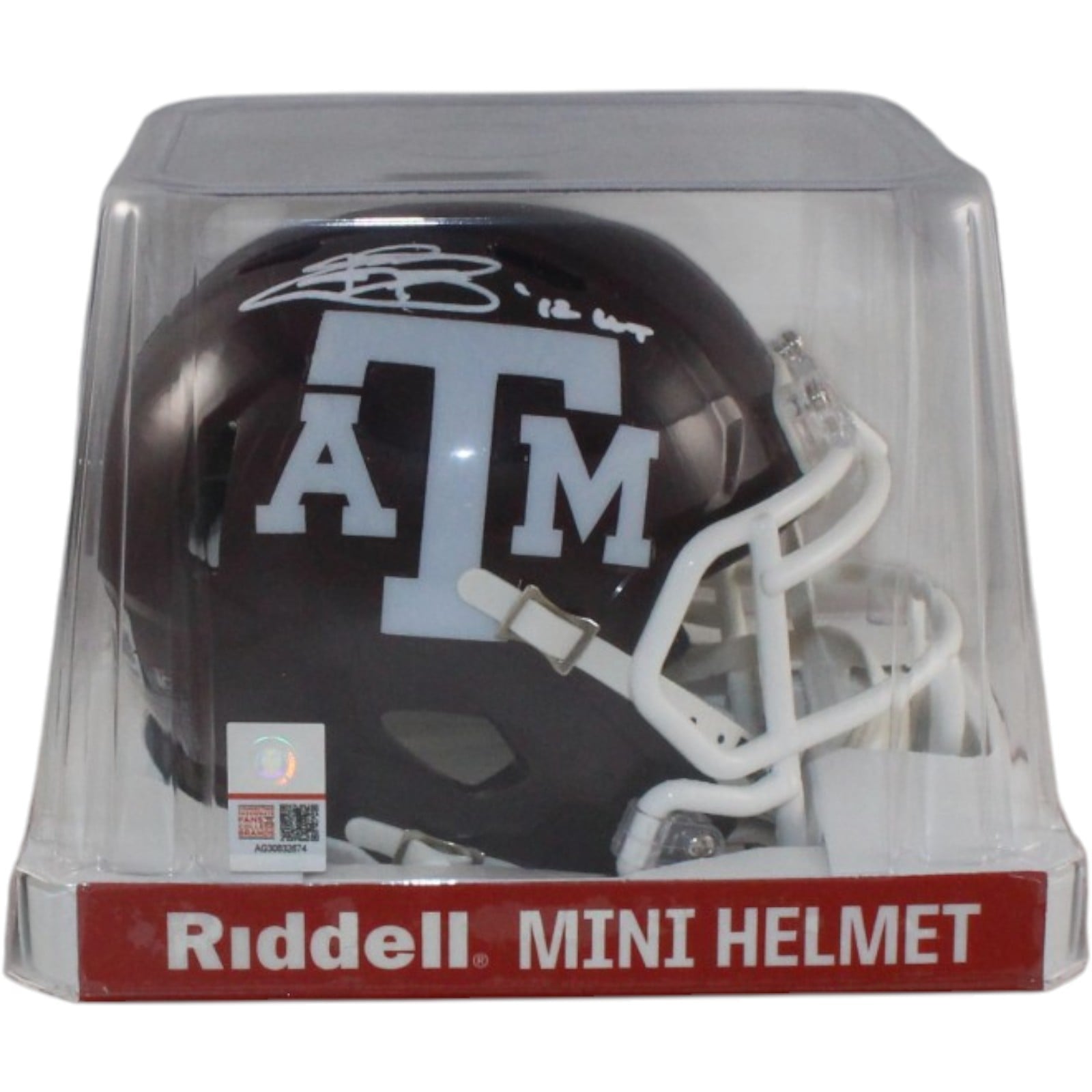 Johnny Manziel Autographed Texas A&M Mini Helmet 12 HT Beckett Witness 58247 5 Johnny Manziel Autographed Texas A&M Mini Helmet 12 HT Beckett Witness 58247