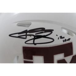 Johnny Manziel Autographed/Signed Texas A&M Mini Helmet Beckett Witness 58244