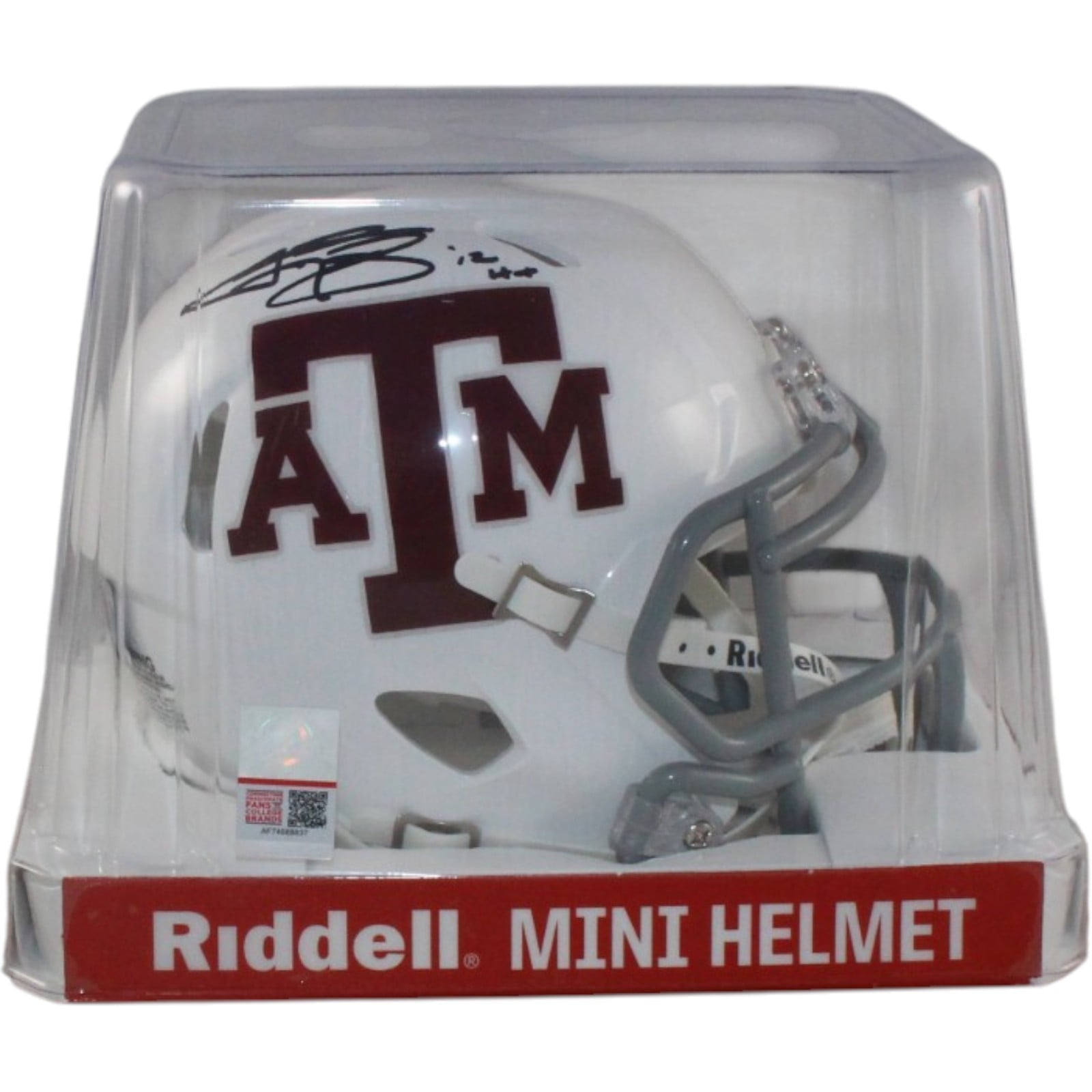 Johnny Manziel Autographed/Signed Texas A&M Mini Helmet Beckett Witness 58244 5 Johnny Manziel Autographed/Signed Texas A&M Mini Helmet Beckett Witness 58244