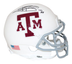 Johnny Manziel Signed Texas A&M Aggies White Schutt Mini Helmet HT BAS 26761
