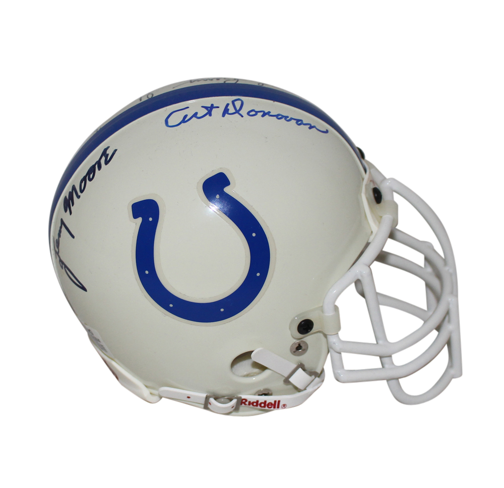 Marchetti Donovan Moore & Berry Signed Colts Authentic Mini Helmet BAS