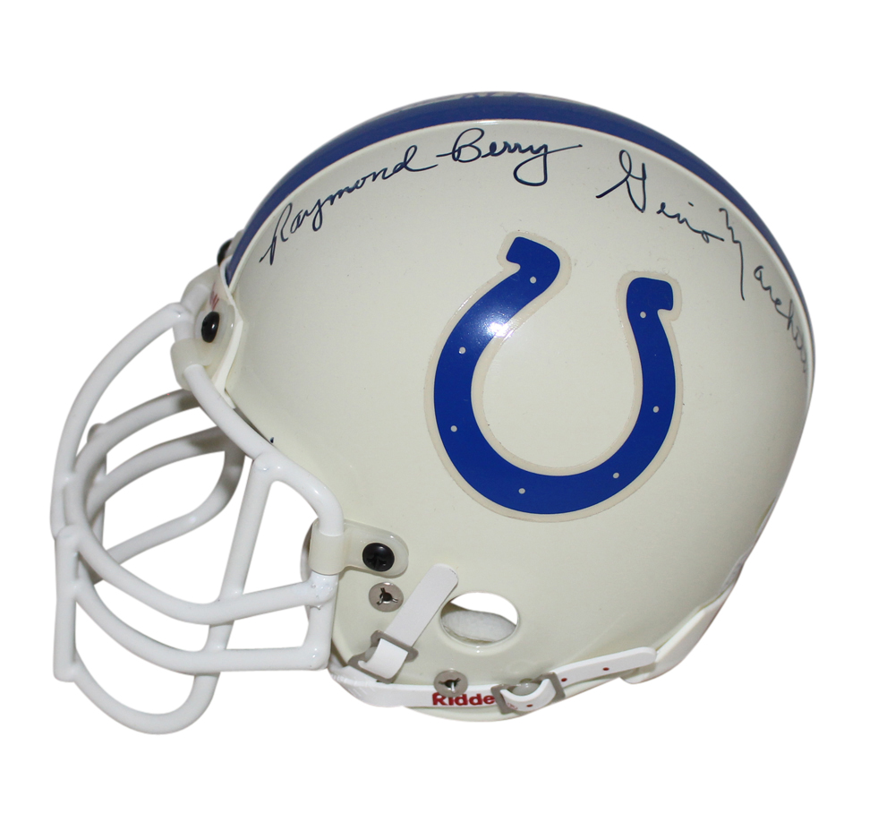 Marchetti Donovan Moore & Berry Signed Colts Authentic Mini Helmet BAS