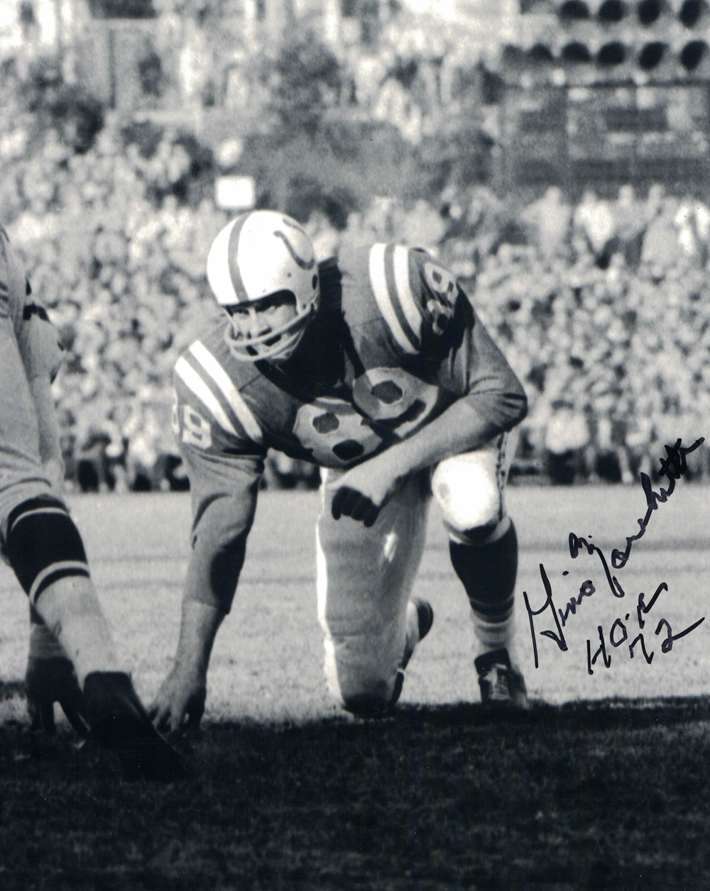 Gino Marchetti Autographed/Signed Baltimore Colts 8x10 Photo HOF 30113