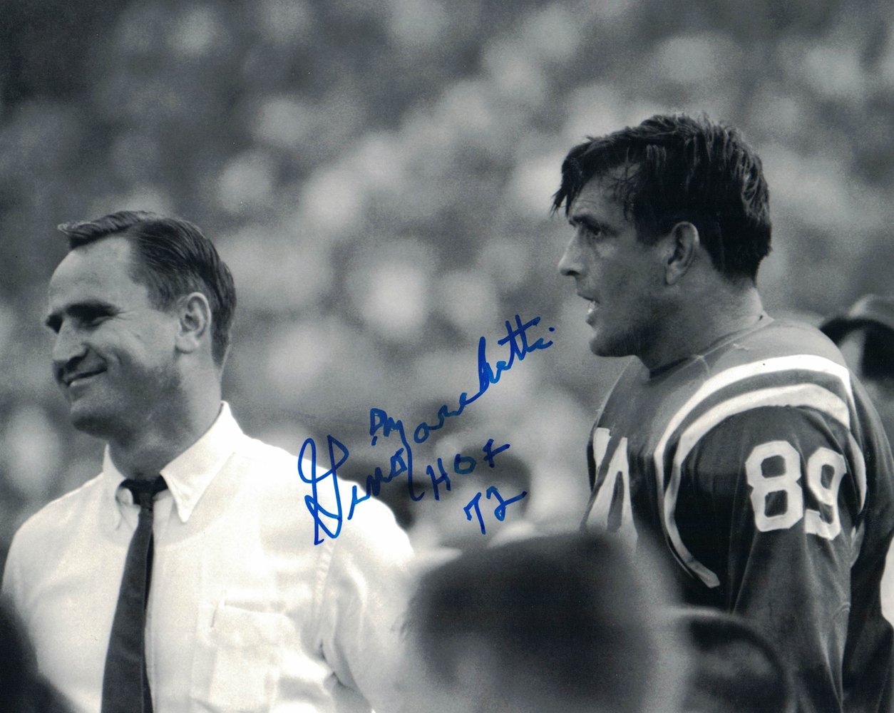 Gino Marchetti Autographed/Signed Baltimore Colts 8x10 Photo HOF 30115