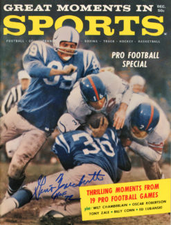 Gino Marchetti Autographed/Signed 1960 Great Moments Magazine JSA