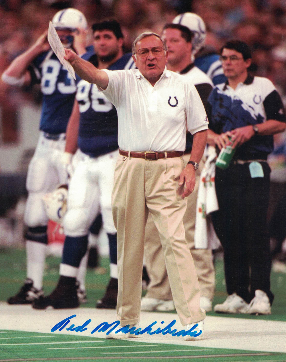 Ted Marchibroda Autographed/Signed Baltimore Colts 8x10 Photo Coach 30129