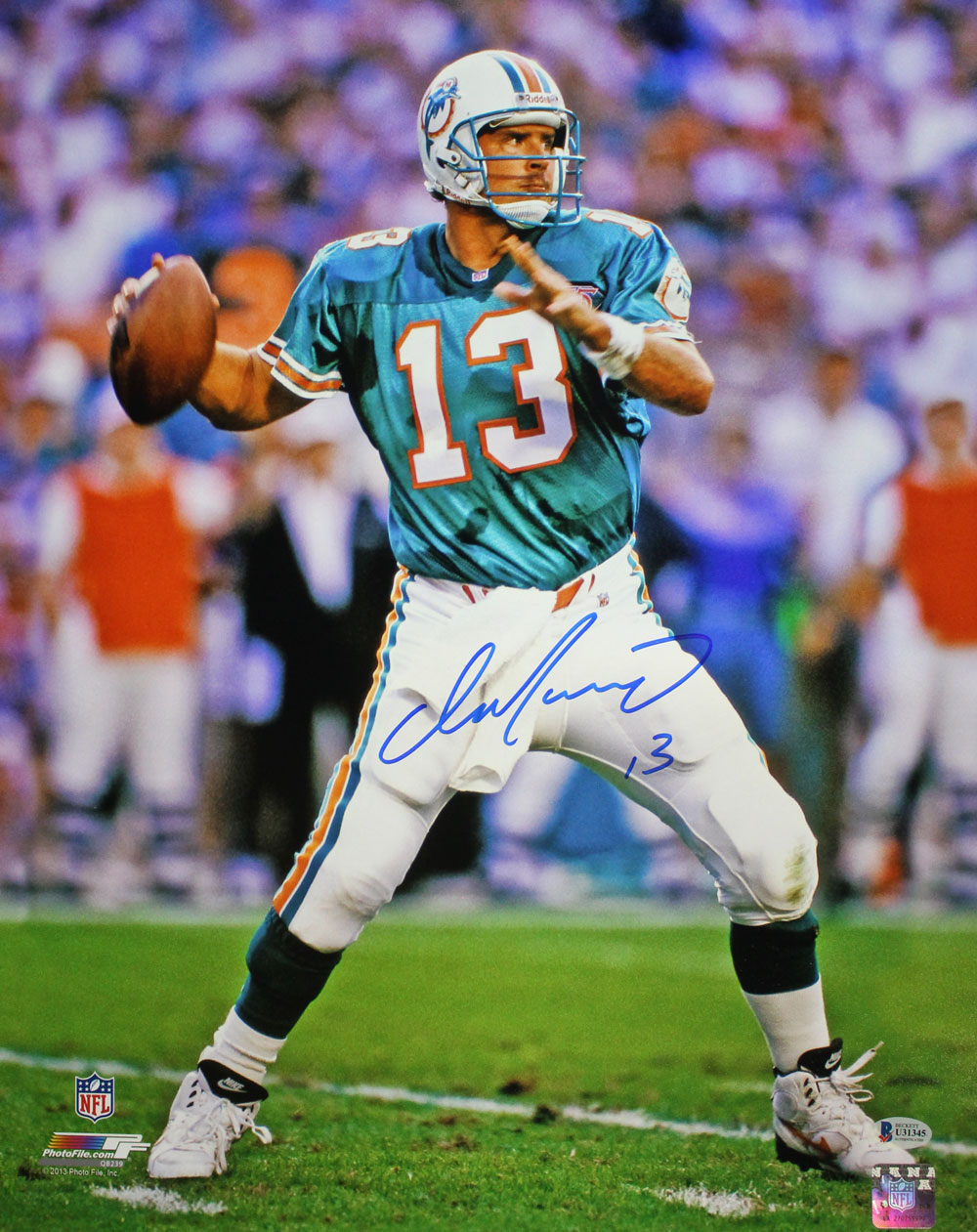 Dan Marino Autographed/Signed Miami Dolphins 16x20 Photo BAS 29153 PF