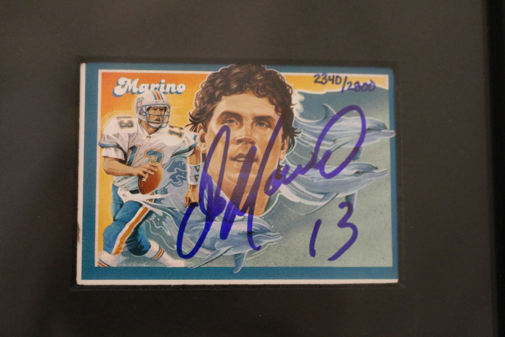 Dan Marino Signed Miami Dolphins Framed 1992 Upper Deck Card Set UDA