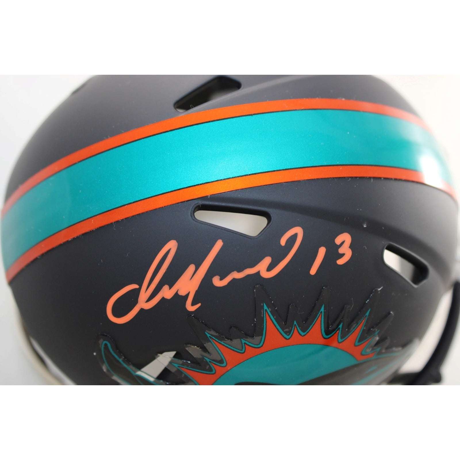 Dan Marino Autographed/Signed Miami Dolphins Helmet Mini Rival Becket WIT 58810 3 Dan Marino Autographed/Signed Miami Dolphins Helmet Mini Rival Becket WIT 58810