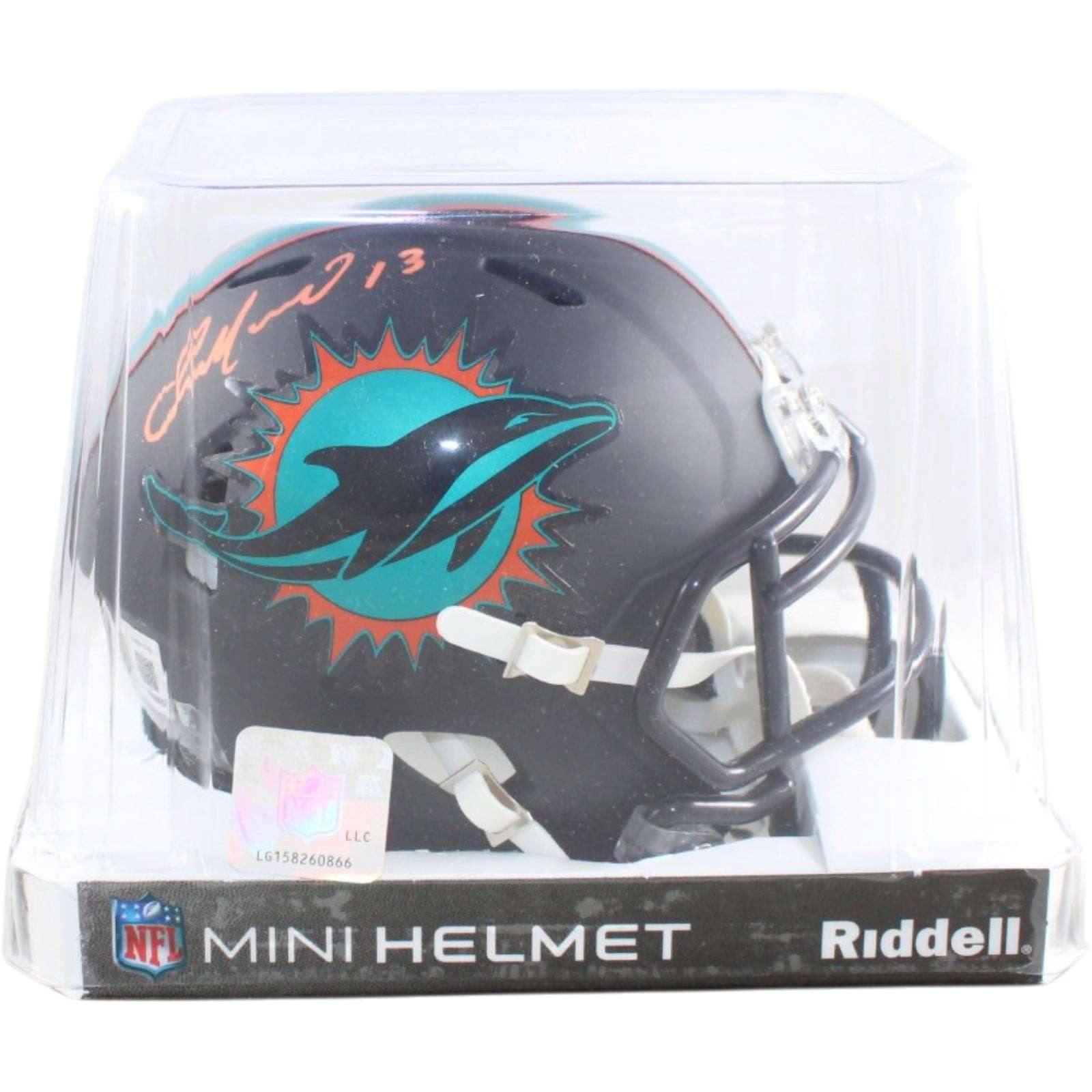 Dan Marino Autographed/Signed Miami Dolphins Helmet Mini Rival Becket WIT 58810 5 Dan Marino Autographed/Signed Miami Dolphins Helmet Mini Rival Becket WIT 58810