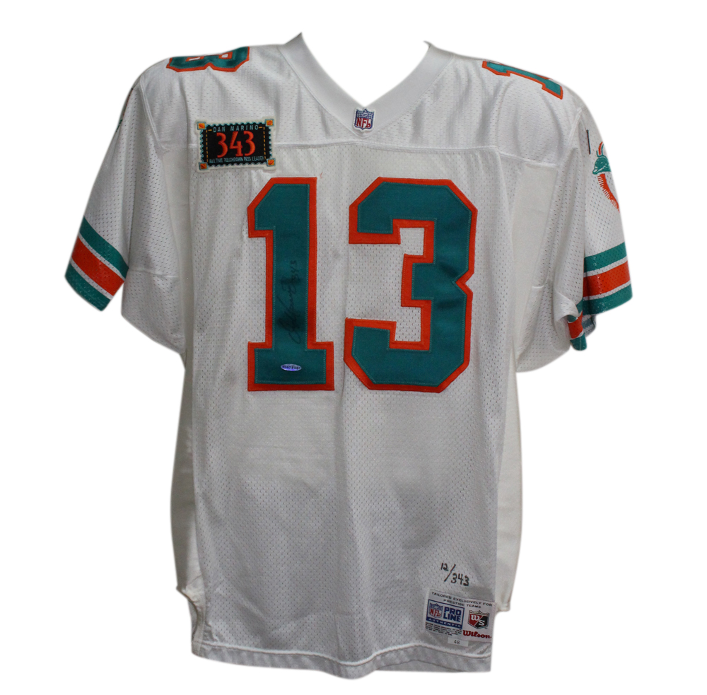 Dan Marino Signed Miami Dolphins White Wilson Proline 48 Jersey UDA