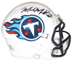 Marcus Mariota Signed Tennessee Titans White Speed Mini Helmet JSA 24589