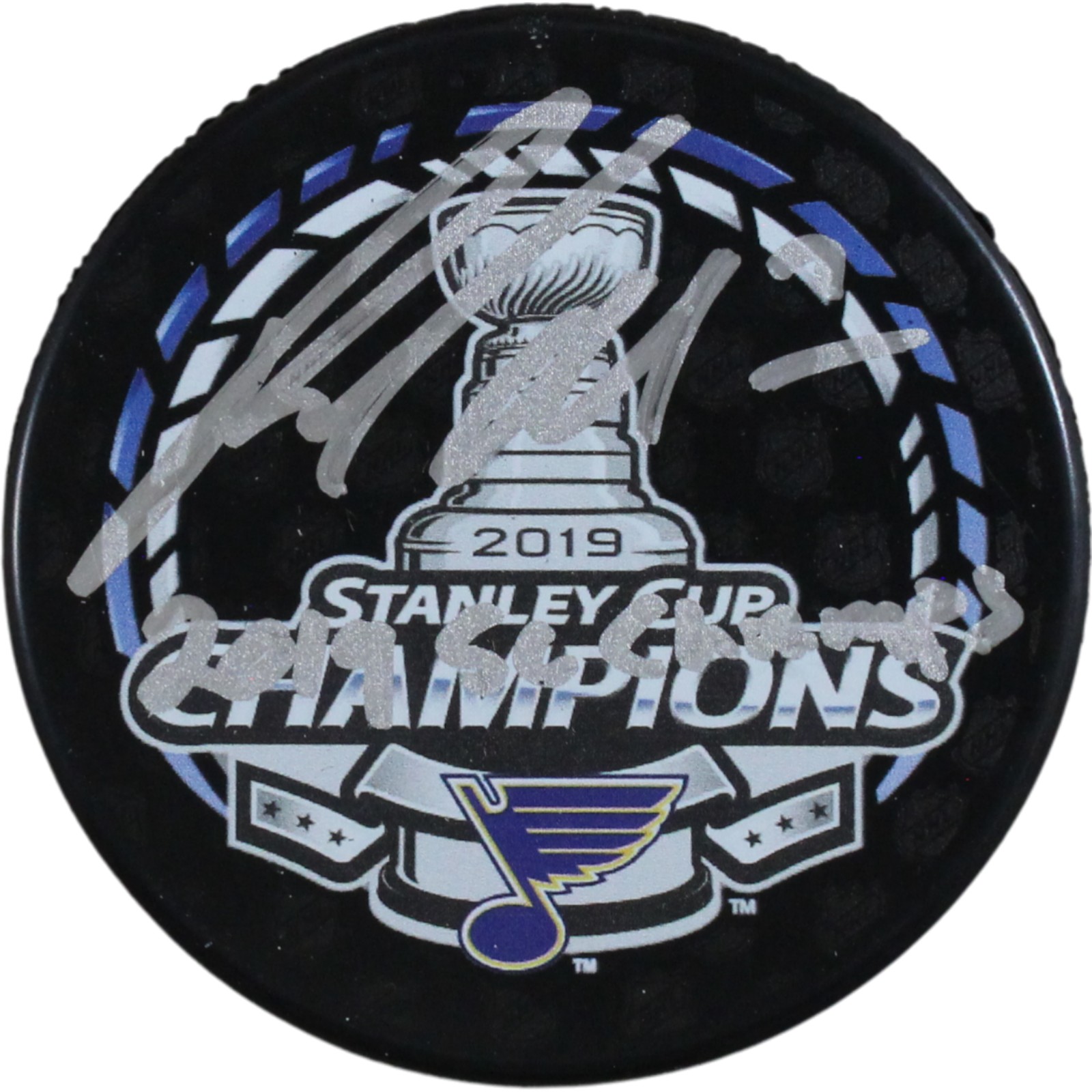Patrick Maroon Autographed Saint Louis Blues Puck 2019 SC Champs Fanatics 53832