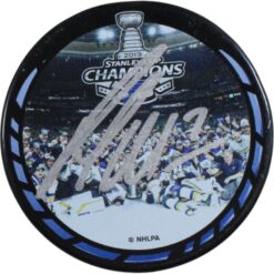 Patrick Maroon Autographed Saint Louis Blues Puck 2019 SC Champs Fanatics 53833