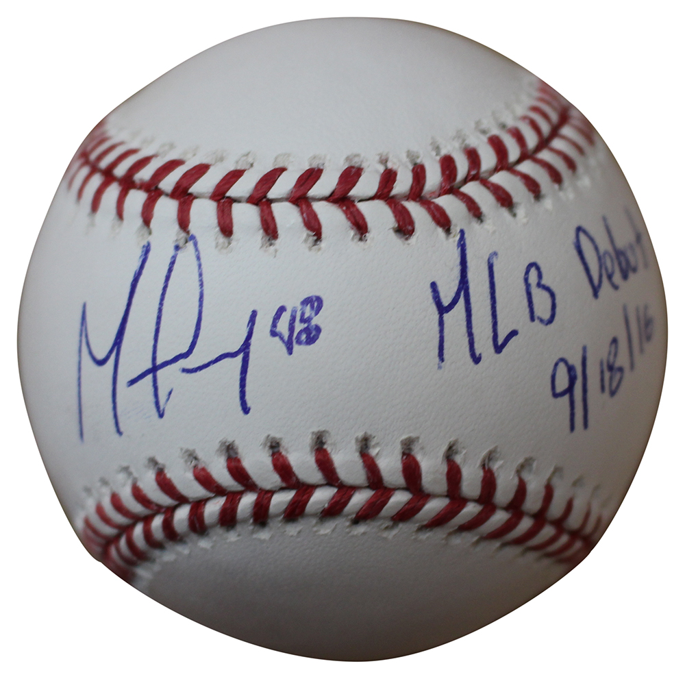 German Marquez Autographed Colorado Rockies OML Baseball MLB Debut 28608