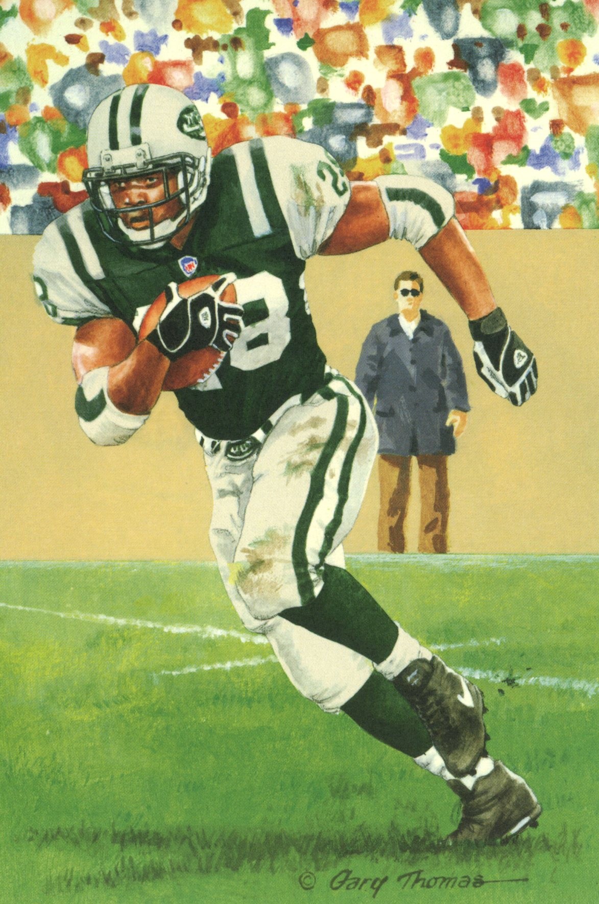 Curtis Martin New York Jets Goal Line Art Card Class of 2012 58112