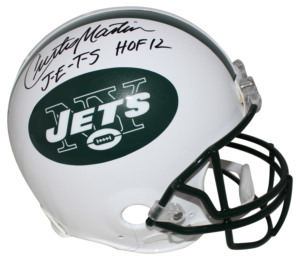 Curtis Martin Signed New York Jets Authentic 1998 TB VSR4 Helmet PSA
