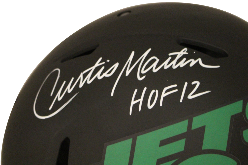 Curtis Martin Autographed New York Jets Authentic Eclipse Helmet HOF PSA