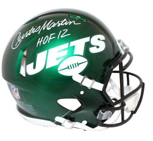 Curtis Martin Autographed New York Jets Authentic Speed Helmet HOF JSA 25558