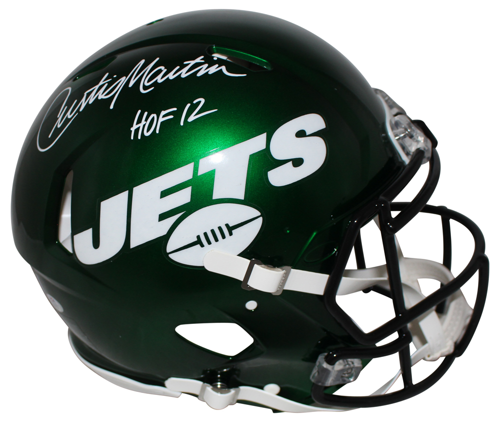 Curtis Martin Autographed New York Jets Authentic Speed Helmet HOF PSA