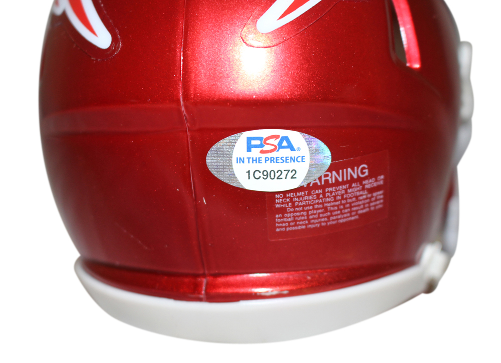 Curtis Martin Autographed New England Patriots Flash Mini Helmet PSA