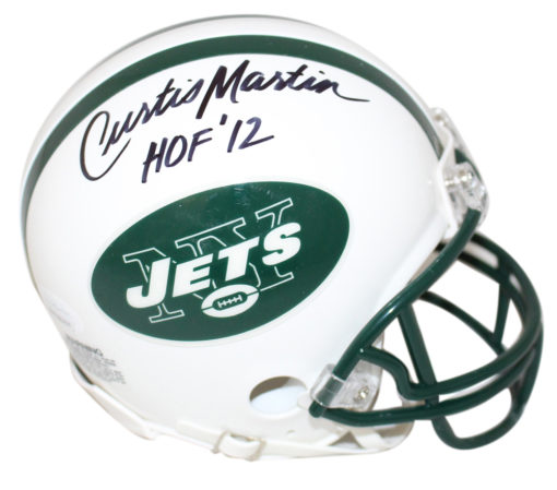 Curtis Martin Autographed/Signed New York Jets Mini Helmet HOF JSA 25560