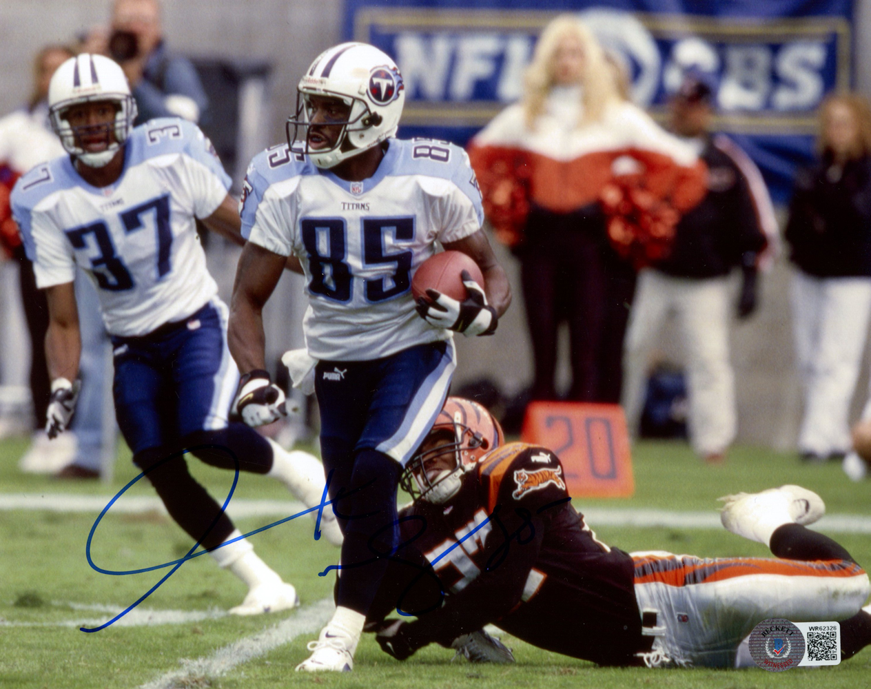 Derrick Mason Autographed/Signed Tennessee Titans 8x10 Photo Beckett